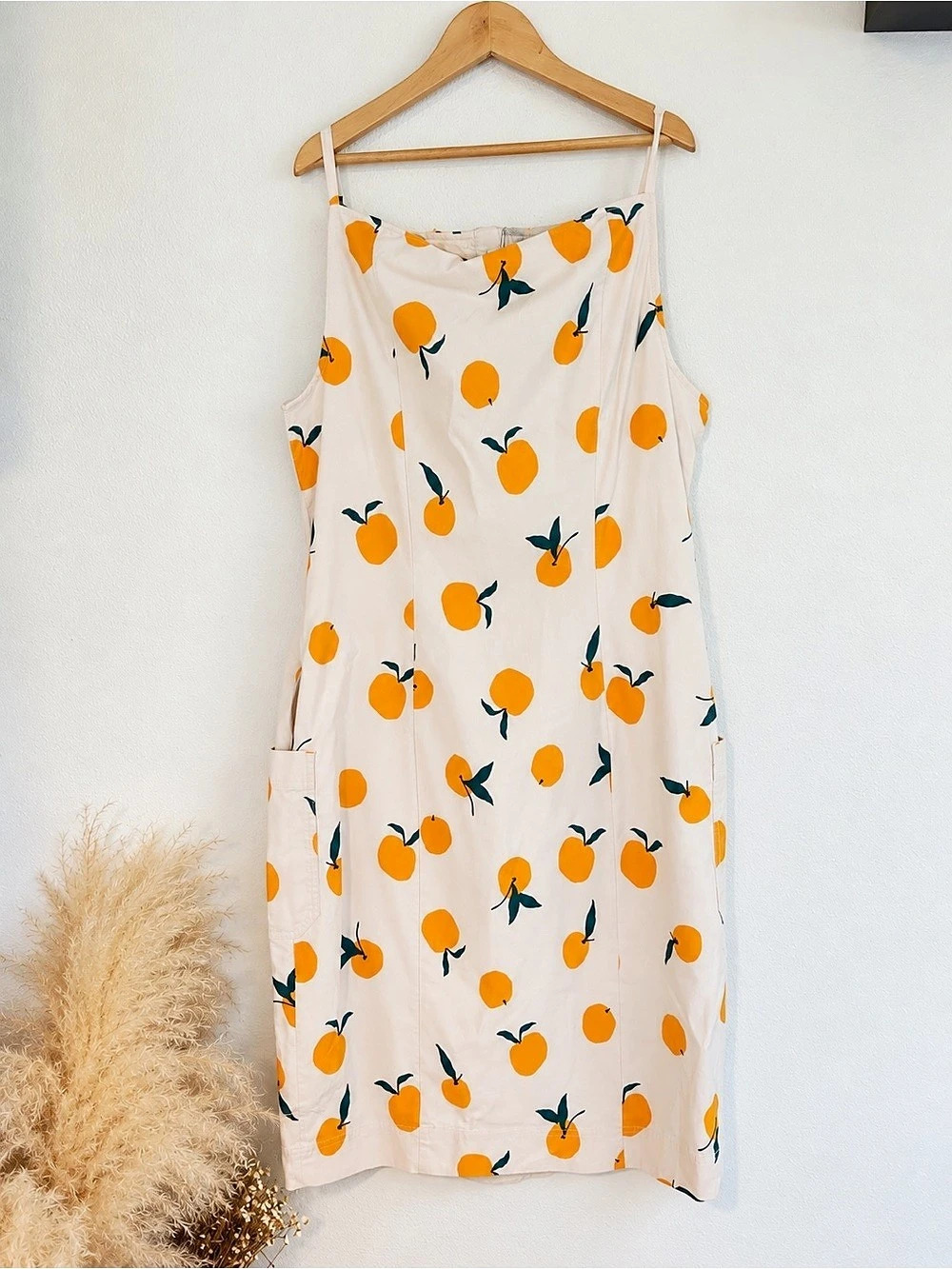 Maeve Anthropologie Dylan Mierzwinski Colette Orange Citrus Midi Dress